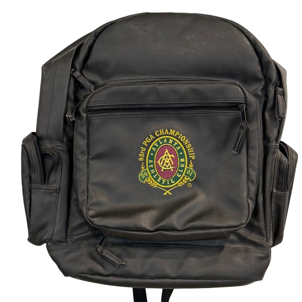 2001 PGA Championship Atlanta Athletic Club Black Embroidered Backpack Bag